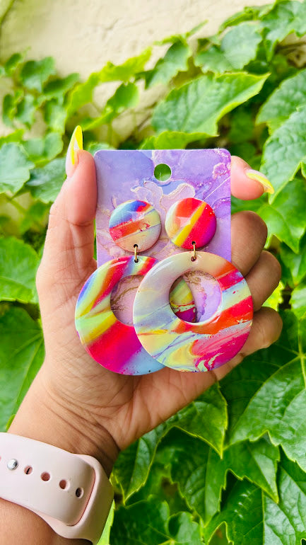 Rainbow XL Hoops