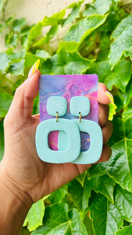 Sea Green Square Hoops